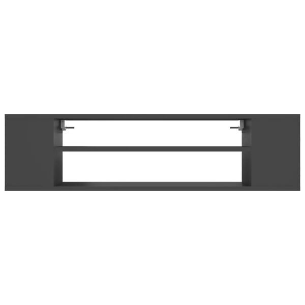 vidaXL Tv-hangmeubel 100x30x26,5 cm bewerkt hout grijs
