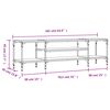 vidaXL Tv-meubel 161x35x45 cm bewerkt hout en ijzer grijs sonoma eiken