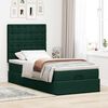 vidaXL Ottoman bed met matrassen en LED's 90x190cm fluweel donkergroen