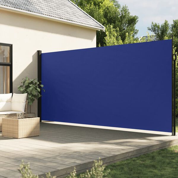vidaXL Windscherm uittrekbaar 200x300 cm blauw