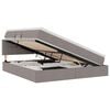 vidaXL LED Opslagbed met Matras Taupe 160 x 200 cm Stof