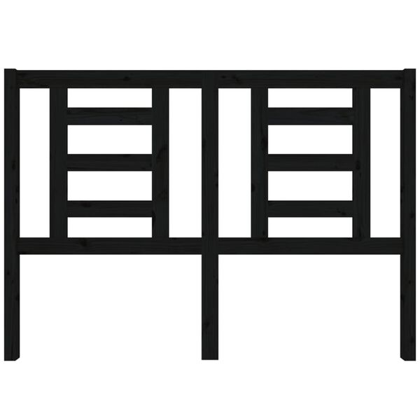 vidaXL Hoofdbord 141x4x100 cm massief grenenhout zwart