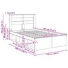 vidaXL Bedframe met lade Sonoma Eiken 135 x 190 cm Massief grenenhout