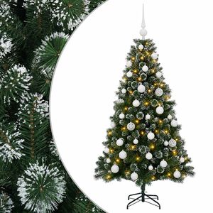 vidaXL Kunstkerstboom met Ballen 120 cm 150 LED's Warmwit