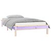vidaXL Bedframe LED massief hout 90x200 cm