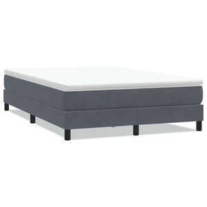 vidaXL Boxspring zonder matras fluweel donkergrijs 140x210 cm