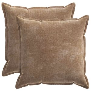 vidaXL Kussensloop 2 pcs HOUTEN Bruin 70 x 70 cm Chenille Stof