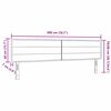 vidaXL Hoofdbord Taupe 200 cm Stof