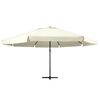 vidaXL Parasol met aluminium paal 600 cm zandwit