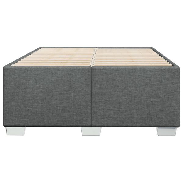 vidaXL Bedframe zonder matras 120x190 cm stof donkergrijs