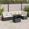 vidaXL Tuin Sofa Set met opslag 7 pcs Zwart Poly riet