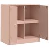 vidaXL Dressoir 67x39x73 cm staal roze