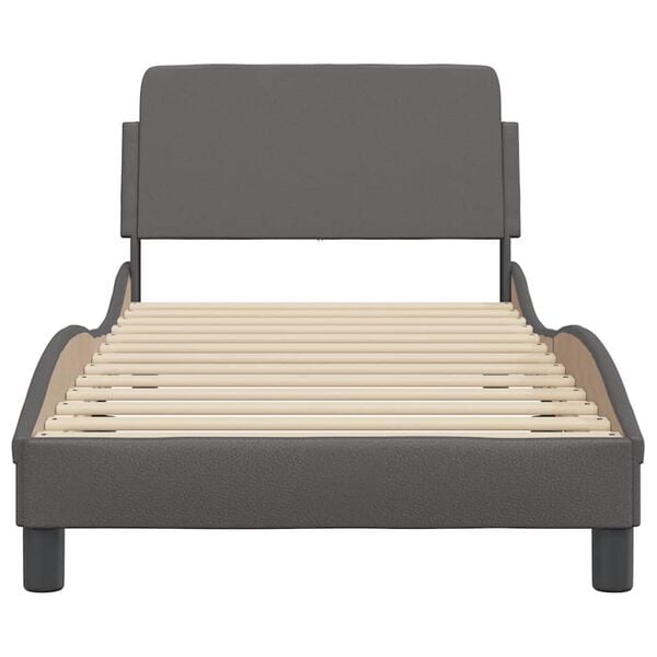 vidaXL Bedframe "Dover" kunstleer grijs 80x200 cm