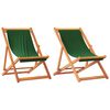 vidaXL Opklapbare stoelen, 2 stuks, groene stof