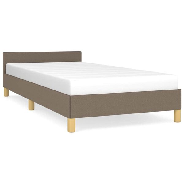 vidaXL Bedframe zonder matras 100x200 cm stof taupe