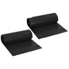 vidaXL Gewelfde Drainageplaat 2 st Zwart 0,5 x 20 m HDPE