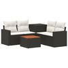 vidaXL Bankstel 6 st Zwart en Cream Wit 55 x 55 x 37 cm