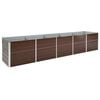 vidaXL Plantenbak verhoogd 400x80x45 cm gegalvaniseerd staal bruin