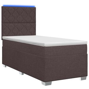 vidaXL Boxspringbed met matras Donkerbruin 80 x 200 cm Stof