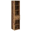 vidaXL Highboard Oud Hout 40 x 42,5 x 185 cm Bewerkt hout