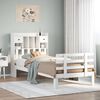 vidaXL Bed met boekenkast zonder matras grenenhout wit 90x190 cm