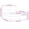vidaXL Boxspringbed Lichtgrijs en wit. 160 x 200 cm Katoen Stof