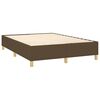 vidaXL Boxspring met matras en LED stof donkerbruin 140x190 cm