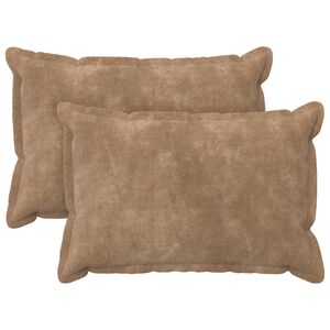 vidaXL Kussensloop 2 pcs HOUTEN Taupe 30 x 50 cm Microfiber Fleece