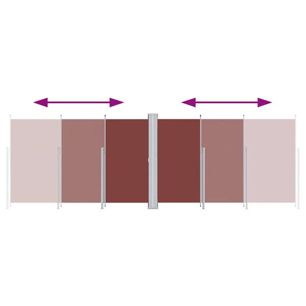 vidaXL Windscherm uittrekbaar 200x600 cm bruin