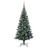 vidaXL Kunstmatig Voorverlicht Kerstboom Groen 150 cm PVC en Metaal