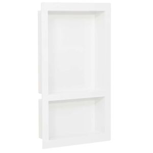 vidaXL Douchenis met 2 vakken 41x69x9 cm hoogglans wit