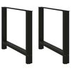 vidaXL Eettafelpoten 2 st 90x(72-73) cm staal zwart