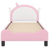 vidaXL Bedframe voor kinderen met hoofdbord Roze 80 x 160 cm PU