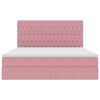 vidaXL Opslag bed met matras met matras Roze 180 x 200 cm Fluweel