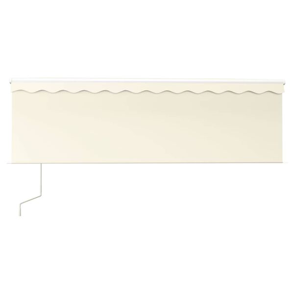 vidaXL Luifel automatisch uittrekbaar met rolgordijn 4x3 m cr&egrave;mekleur