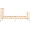 vidaXL Bedframe met hoofdbord massief hout