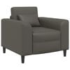 vidaXL Fauteuil Grijs Kunstleer