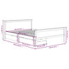 vidaXL Bedframe met 2 lades massief grenenhout honingbruin 140x200 cm