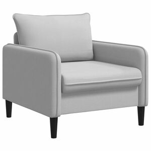 vidaXL XL fauteuil Lichtgrijs fluweel