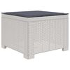 vidaXL E&eacute;npersoons Tuinbank met Kussen Rattan Look PP Wit