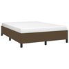 vidaXL Bedframe zonder matras stof donkerbruin 140x200 cm