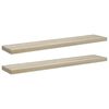 vidaXL Wandschappen zwevend 2 st 120x23,5x3,8 cm MDF eikenkleurig