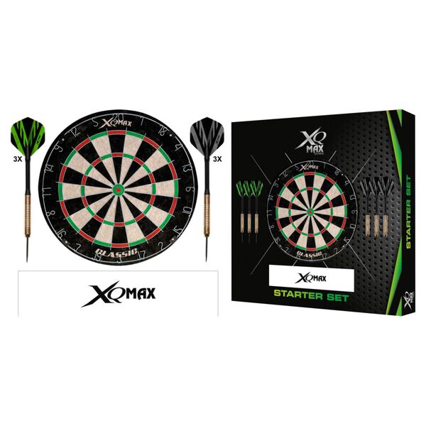 XQmax Darts 6-delige Dart starterset 18 g messing staal