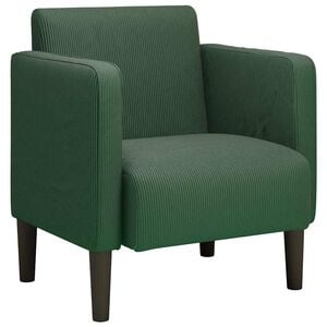 vidaXL Fauteuil met armleuningen 54 cm corduroy stof donkergroen