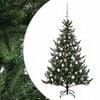 vidaXL Kunstkerstboom met kerstbal 120 cm 150 LED's Warmwit