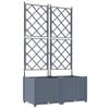 vidaXL Plantenbak 2 st Lichtgrijs 80 x 40 x 143 cm PP