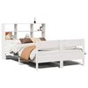 vidaXL Bed met boekenkast zonder matras grenenhout wit 160x200 cm