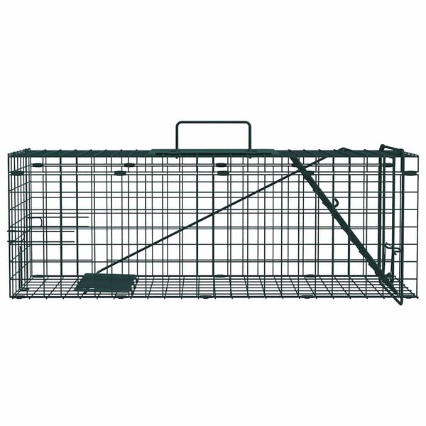 vidaXL Dierenvallen Groen 61 x 20 x 21.5 cm Staal