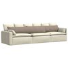 vidaXL Sofa Kussens 2 stuks Taupe 200 x 40 cm Stof