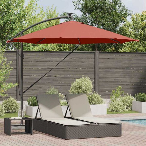 vidaXL Cantilever Banana Parasol Terracotta 294 x 294 x 248 cm
